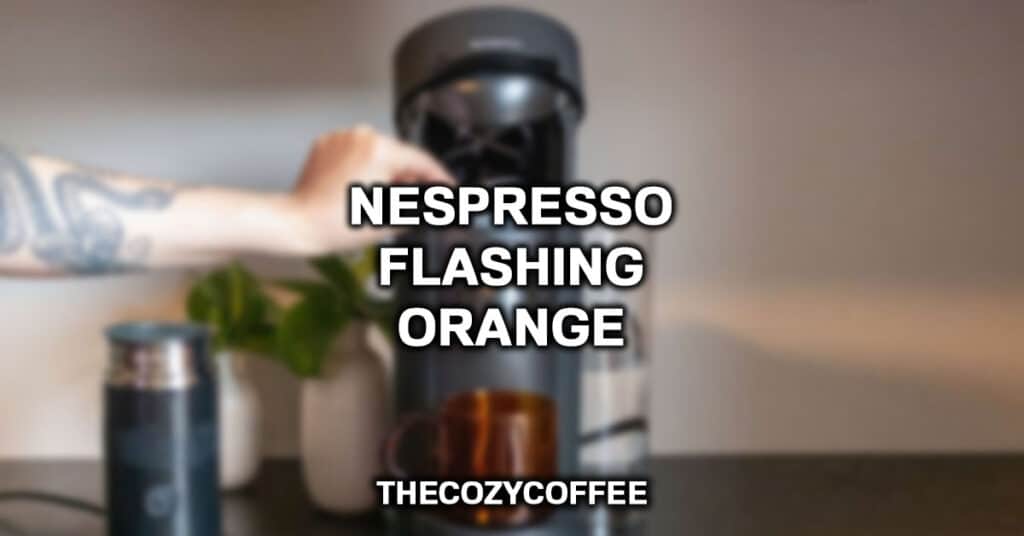 闪烁橙色Nespresso咖啡机
